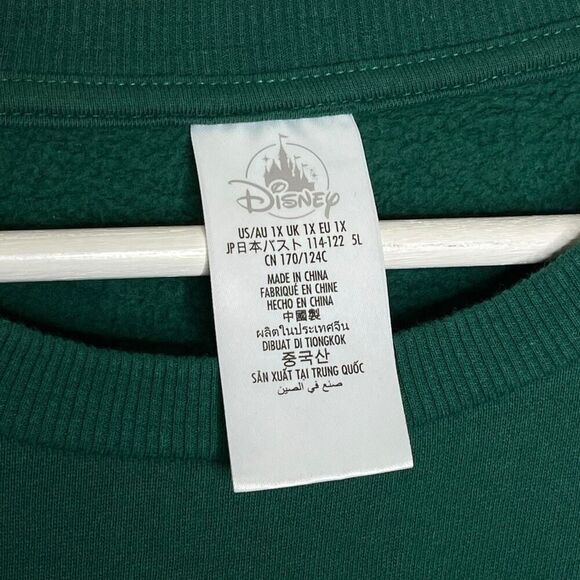 Disney Minnie Mouse Holiday Sweatshirt Green Pullover Puff Sleeves Women’s Sz 1X - Picture 8 of 13